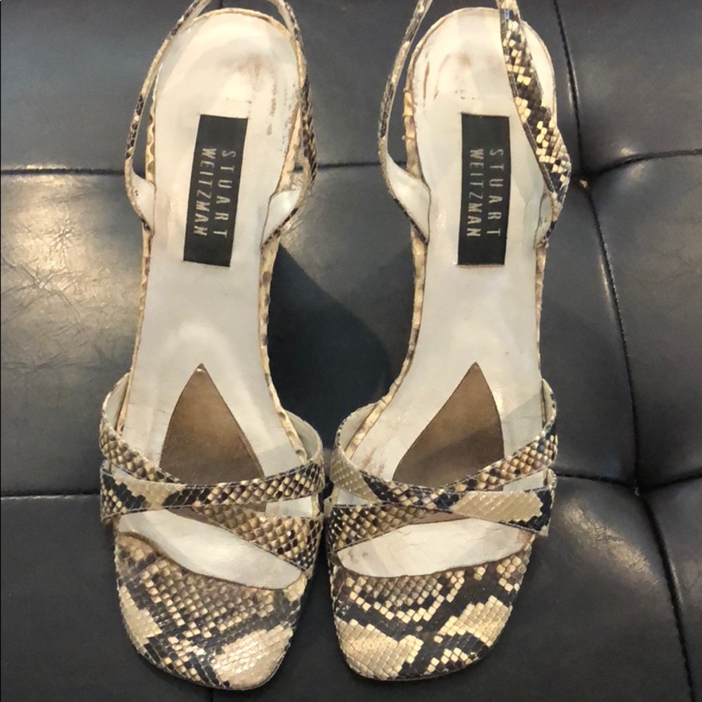 Python Strappy Heels- Like New! - image 3